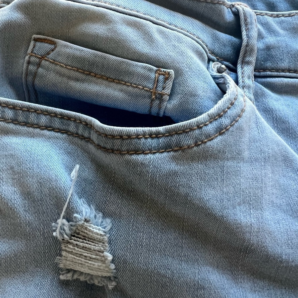Crown & Ivy Womens Jeans‎ Size 12 Blue Denim Light Wash Hi-Rise Skinny Crop (B3) - Picture 7 of 12